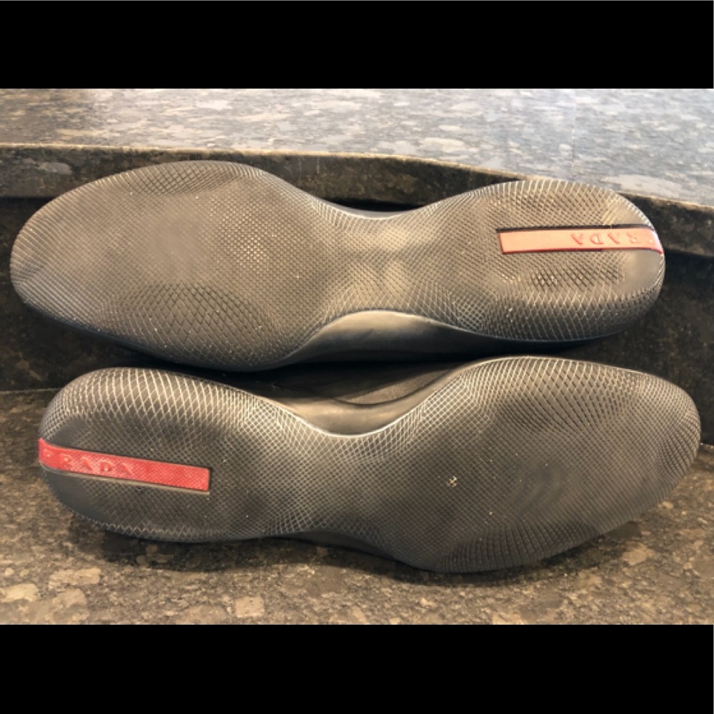 PRADA Linea Rossa Black Leather Men’s Loafers - Picture 6 of 8